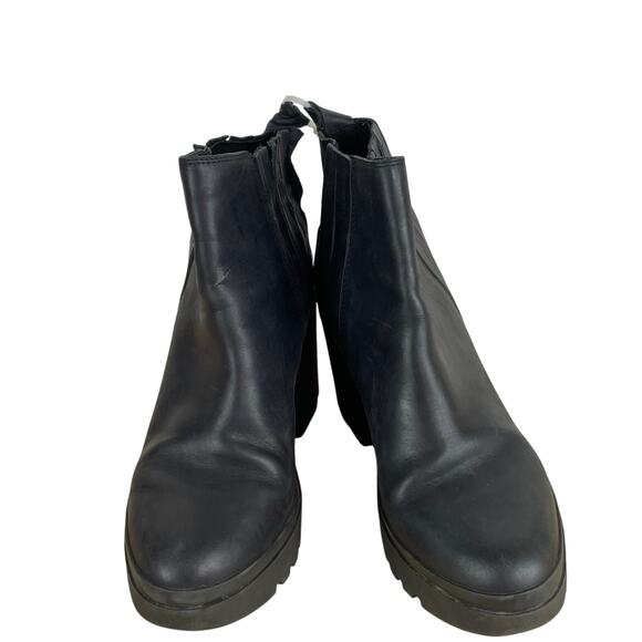 Eileen Fisher Kat Wedge Bootie in Black Leather Women's Size 9.5 EUC - Picture 4 of 7